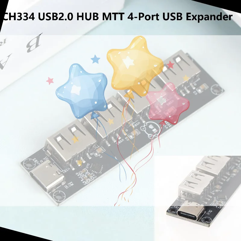 CH334 USB 2.0 HUB 4 Port USB Expander MTT Multi Transaction Translator USB Splitter Module For DIY Electronics
CH334 USB 2.0 HUB 4 Port USB Expander MTT Multi Transaction Translator USB Splitter Module For DIY Electronics