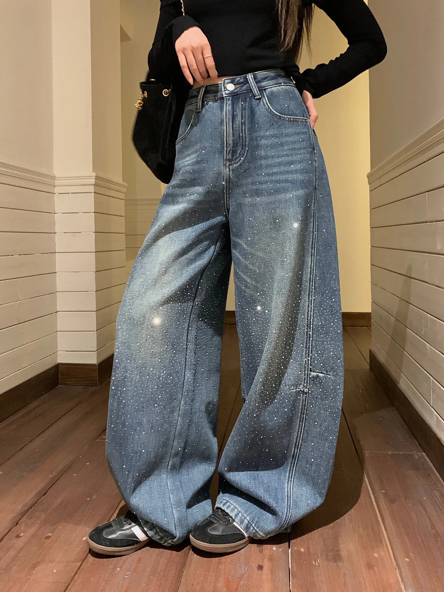 Heavy Duty Fleece Lined High Waist Wide Leg Denim Jeans Women's Vintage American Style Winter Slimming Long Pants Casual
Heavy Duty Fleece Lined High Waist Wide Leg Denim Jeans Women's Vintage American Style Winter Slimming Long Pants Casual