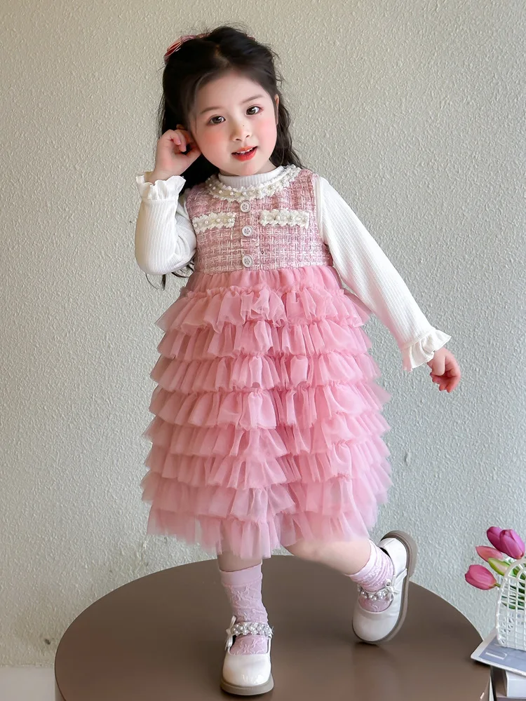 Girls' dress suit2025New Spring and Autumn Fashionable Mesh Dress Baby Children Princess Dress
Girls' dress suit2025New Spring and Autumn Fashionable Mesh Dress Baby Children Princess Dress