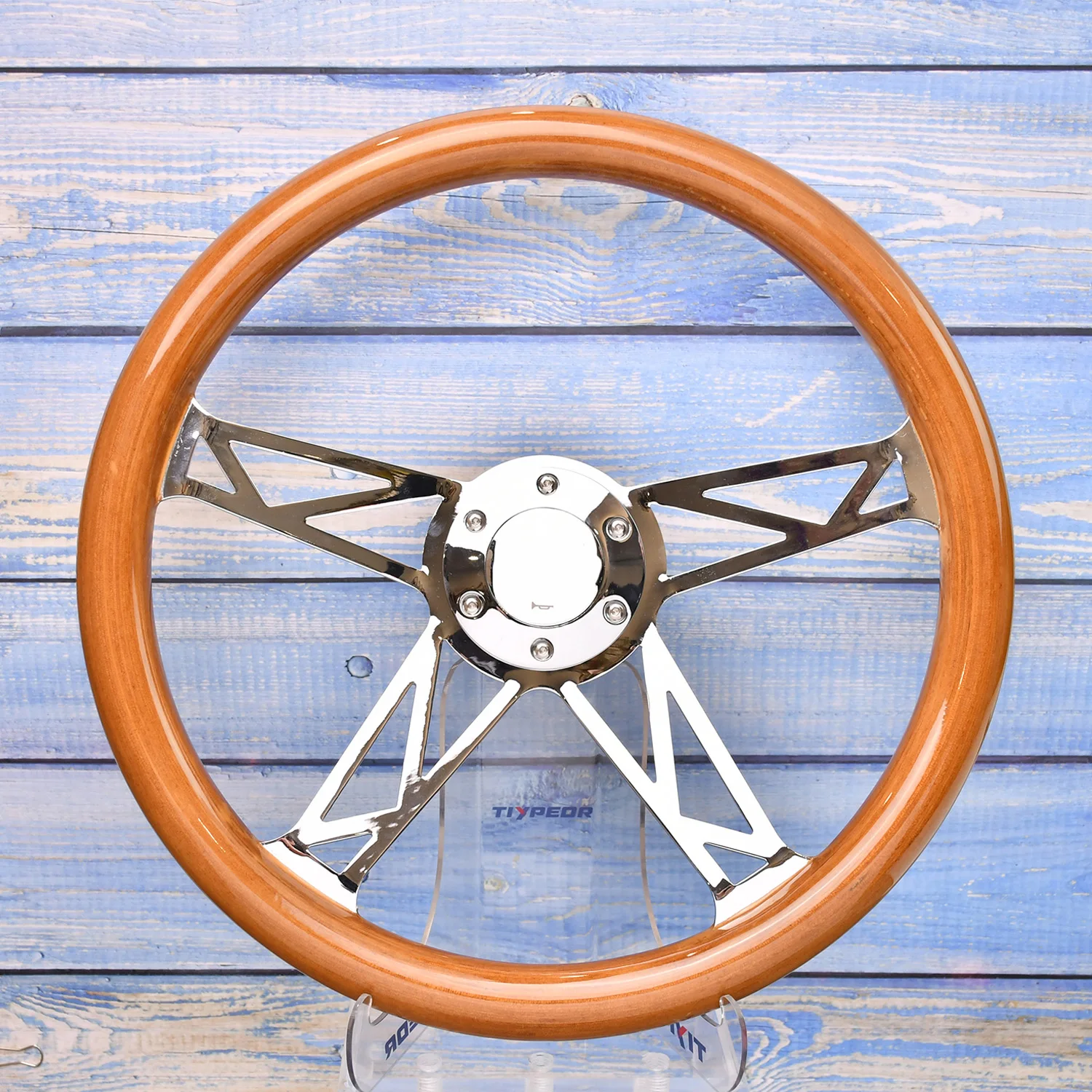TIYPEOR Classic Retro High-Quality Solid Wood Car Steering Wheel Characteristic Frame Electroplated Anti-Slip Car Steering Wheel
TIYPEOR Classic Retro High-Quality Solid Wood Car Steering Wheel Characteristic Frame Electroplated Anti-Slip Car Steering Wheel