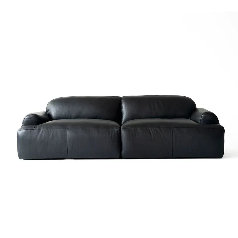 Retro first-layer cowhide small apartment sofa, living room bread Italian minimalist straight row three-person black sofa
Retro first-layer cowhide small apartment sofa, living room bread Italian minimalist straight row three-person black sofa