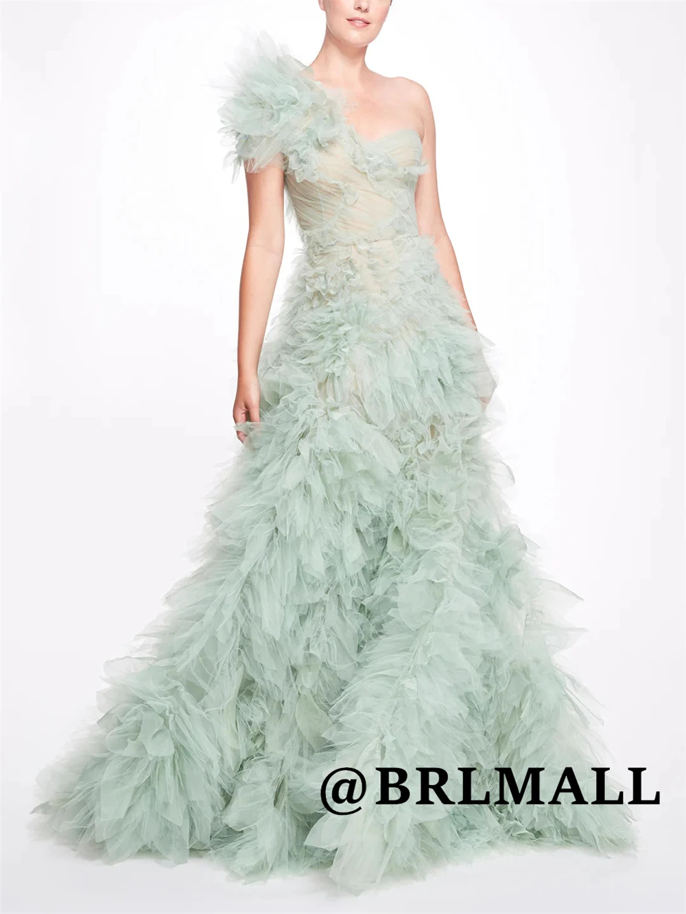 BRLMALL Mint Green Ruffled Long Evening Dress for Women 2025 One Shoulder Fully Lined Prmo Dresses Customized Women's Party Gown
BRLMALL Mint Green Ruffled Long Evening Dress for Women 2025 One Shoulder Fully Lined Prmo Dresses Customized Women's Party Gown