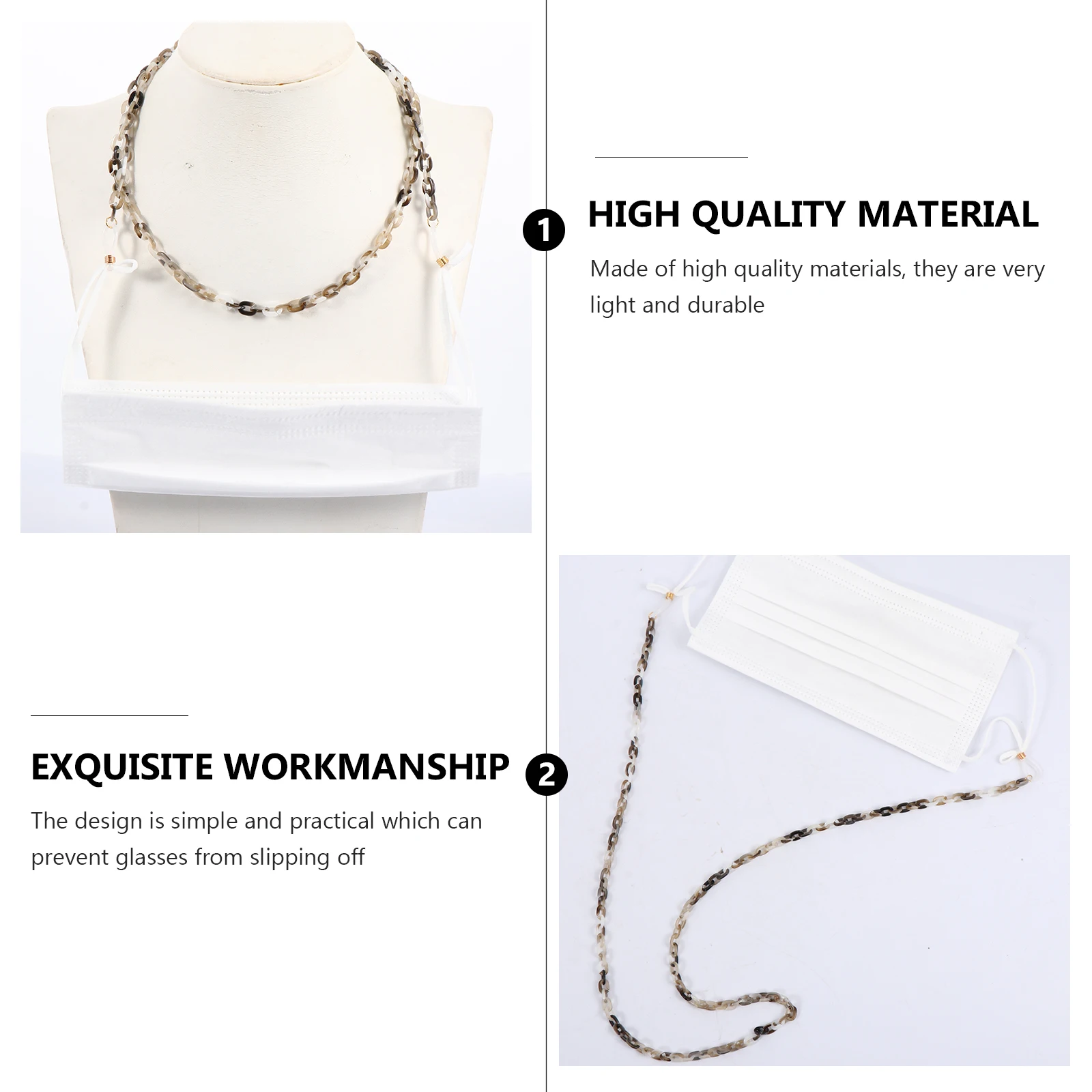 Acrylic Jewelry Accessories Durable Glasses Chain Pendant Eyewear Cord Mask Lanyard Anti Lost Sunglasses Necklace
Acrylic Jewelry Accessories Durable Glasses Chain Pendant Eyewear Cord Mask Lanyard Anti Lost Sunglasses Necklace