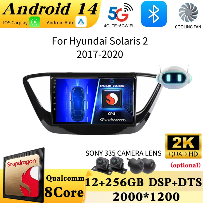 Android 14 Carplay Auto For Hyundai Solaris 2 Verna Accent 2017 2018 2019 2020 Navigation Multimedia GPS Head Unit BT Car Radio
Android 14 Carplay Auto For Hyundai Solaris 2 Verna Accent 2017 2018 2019 2020 Navigation Multimedia GPS Head Unit BT Car Radio