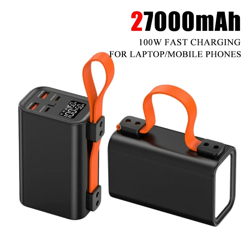 Power Bank 27000mAh 100W Type C PD Two-Way Fast Charging Powerbank for iPhone 15 Xiaomi Huawei Samsung Laptop Notebook Powerbank
Power Bank 27000mAh 100W Type C PD Two-Way Fast Charging Powerbank for iPhone 15 Xiaomi Huawei Samsung Laptop Notebook Powerbank