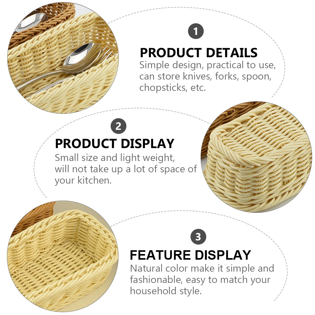 Large Rattan-like Woven Storage Basket Baskets for Forks Kitchen Utensils Holders
Large Rattan-like Woven Storage Basket Baskets for Forks Kitchen Utensils Holders