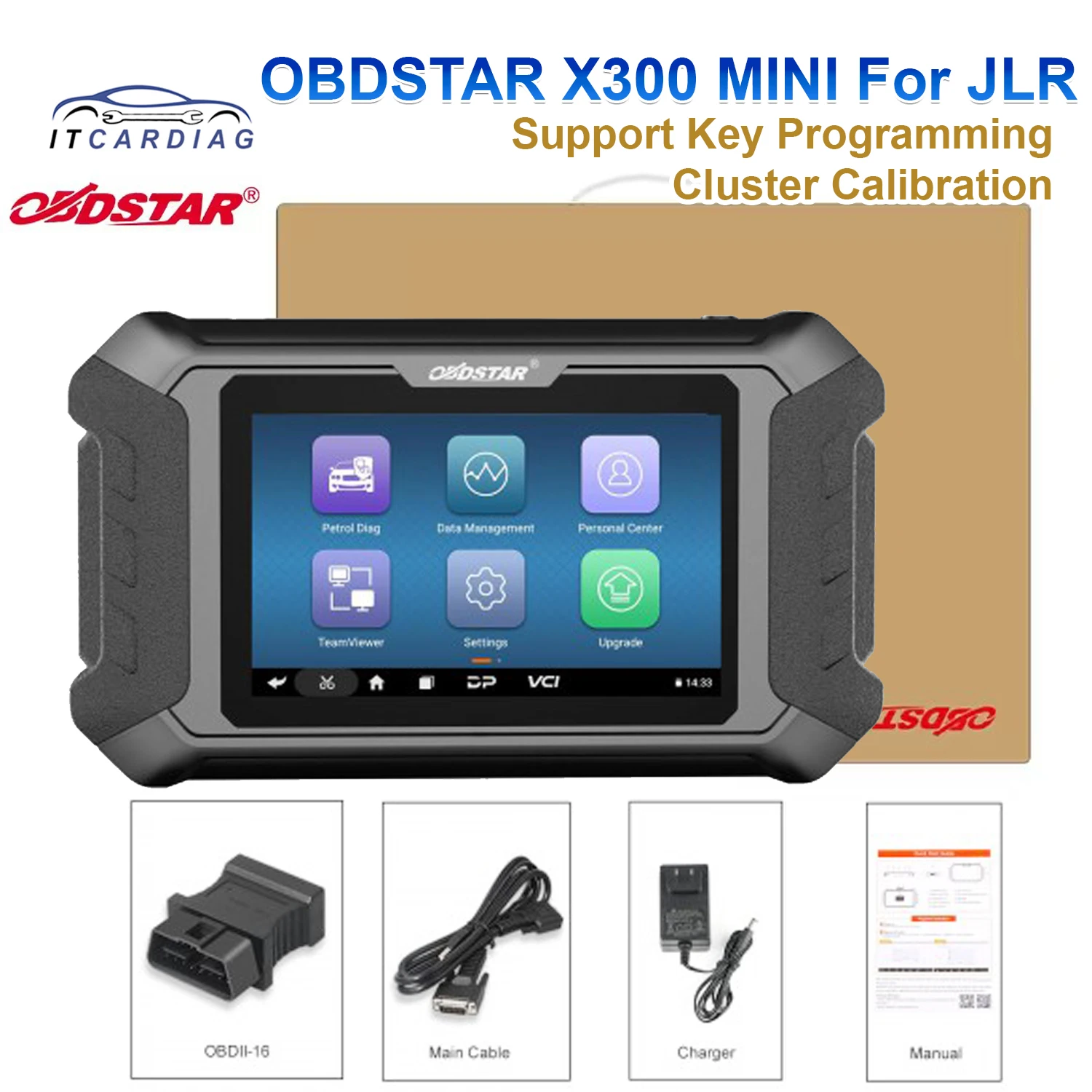 OBDSTAR X300 MINI For JLR LAND ROVER/ JAGUAR Key Programmer and Cluster Calibration Oil/ Service Reset OBD Diagnostic Scanner
OBDSTAR X300 MINI For JLR LAND ROVER/ JAGUAR Key Programmer and Cluster Calibration Oil/ Service Reset OBD Diagnostic Scanner