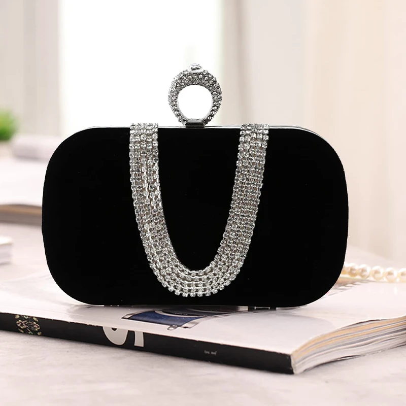 YYW Sparkly Rhinestone Clutch Bag Bridal Wedding Purse Charming Glittering Handbag Women Velvet Evening Handbag Shoulder Chain
YYW Sparkly Rhinestone Clutch Bag Bridal Wedding Purse Charming Glittering Handbag Women Velvet Evening Handbag Shoulder Chain