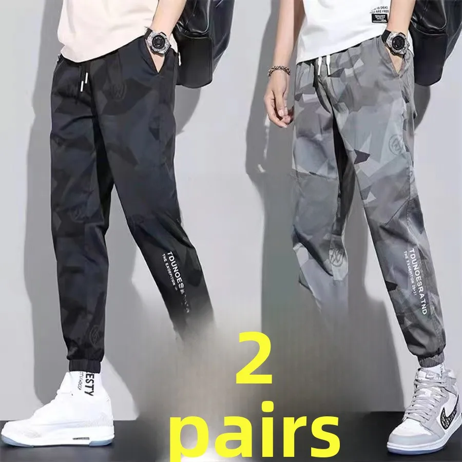 Весенне-осенние тонкие эластичные спортивные брюки для мужчин, повседневные свободные универсальные модные камуфляжные брюки-карго с манжетами длиной 7/8
Весенне-осенние тонкие эластичные спортивные брюки для мужчин, повседневные свободные универсальные модные камуфляжные брюки-карго с манжетами длиной 7/8