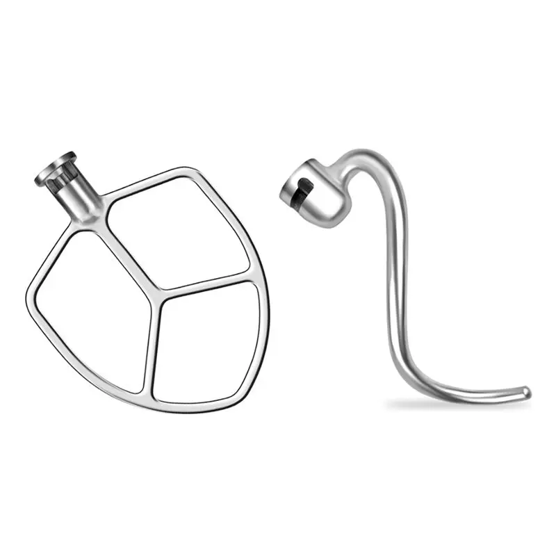 A98E-For Kitchenaid 5QT-6QT Bowl Tilt-Head Stand Mixers Attachment Stainless Steel Flat Beater+ Spiral Dough Hook Durable
A98E-For Kitchenaid 5QT-6QT Bowl Tilt-Head Stand Mixers Attachment Stainless Steel Flat Beater+ Spiral Dough Hook Durable