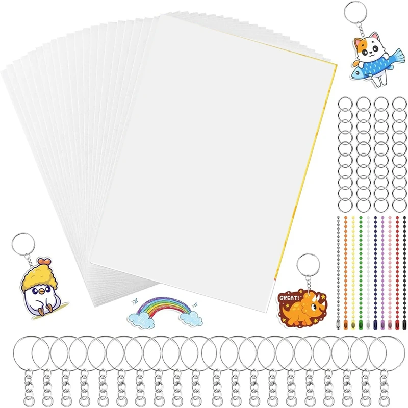 A25F-150PCS Shrinky Plastic Sheets Kit, Shrink Paper Keychain Kit For Kids Marking, DIY Ornaments Or Craft
A25F-150PCS Shrinky Plastic Sheets Kit, Shrink Paper Keychain Kit For Kids Marking, DIY Ornaments Or Craft
