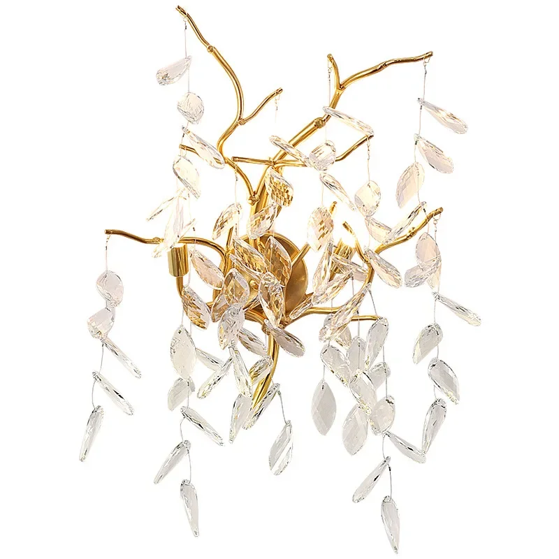 Luxury Aluminum Branch Crystal Wall Light French Corridor Bedroom Bedside Wall Background Bracket Light Emitting Diode Light
Luxury Aluminum Branch Crystal Wall Light French Corridor Bedroom Bedside Wall Background Bracket Light Emitting Diode Light