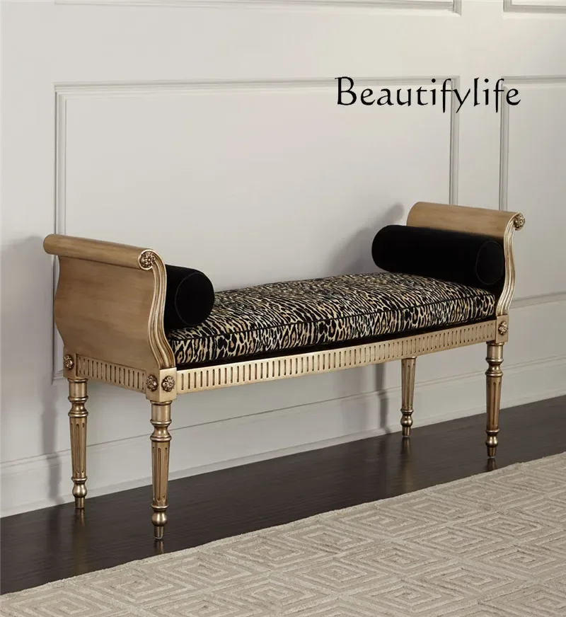 H American Neoclassical Solid Wood Shoe Changing Stool Entry Door Light Luxury Solid Wood Carving Flower Long Bedside Stool
H American Neoclassical Solid Wood Shoe Changing Stool Entry Door Light Luxury Solid Wood Carving Flower Long Bedside Stool