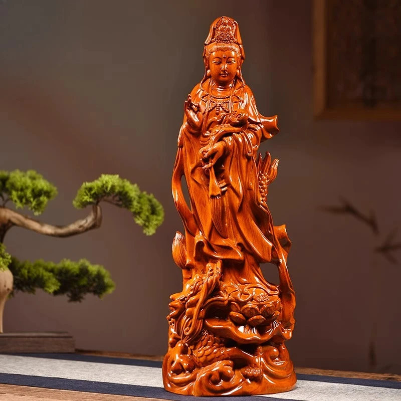 Guanyin Buddha statue ornament Royal Dragon Guanyin Bodhisattva home Buddhist hall, offering Buddha statue crafts
Guanyin Buddha statue ornament Royal Dragon Guanyin Bodhisattva home Buddhist hall, offering Buddha statue crafts