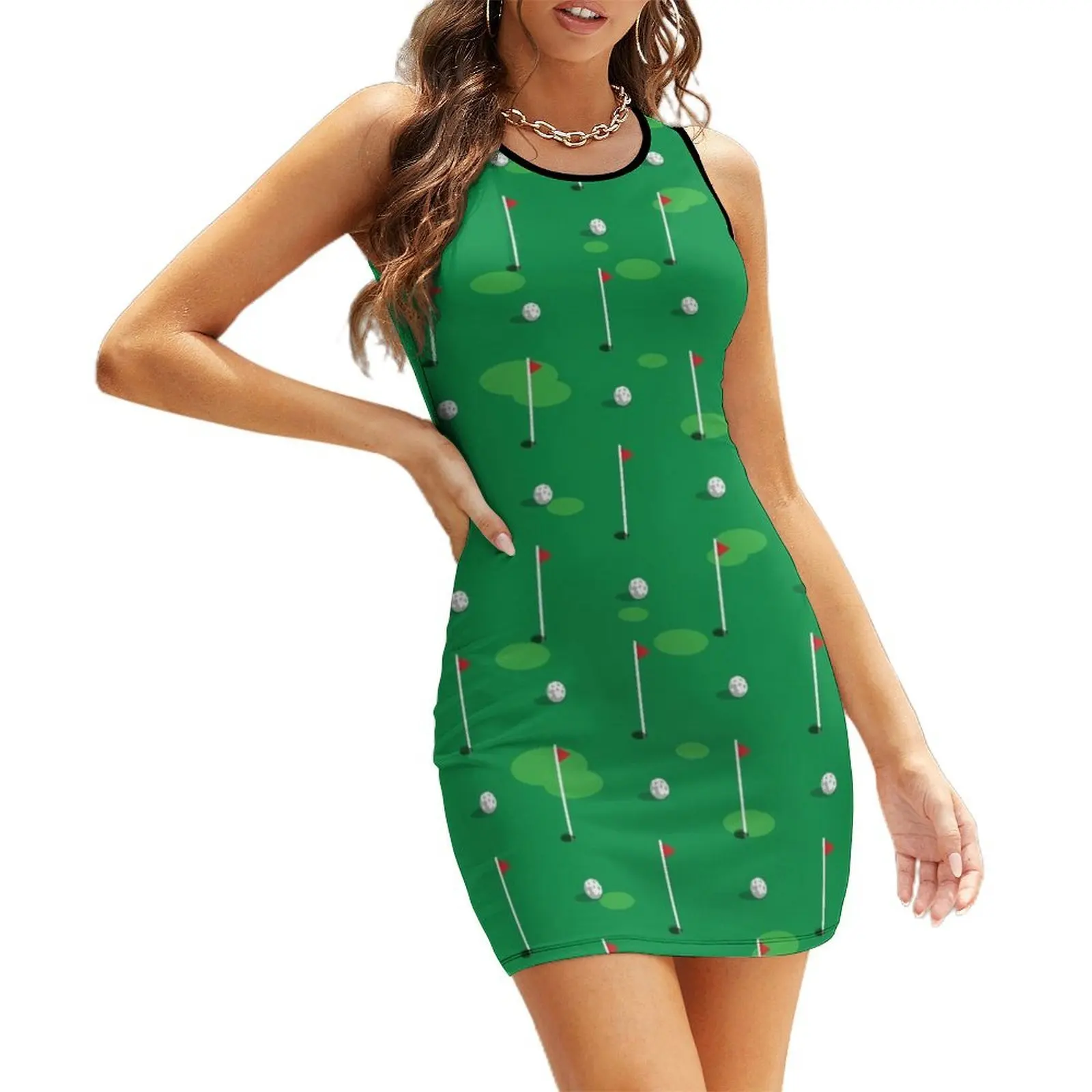 Golf Pattern Sleeveless Sundress summer women's suit dresses for official occasions Woman clothes
Golf Pattern Sleeveless Sundress summer women's suit dresses for official occasions Woman clothes