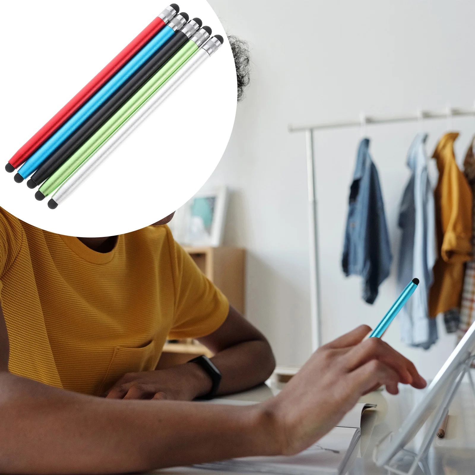 5 Pcs Capacitive Pen Touchscreen Writing Drawing Stylus Precision Aluminum Alloy Silicone Smooth Sensitive Multi function
5 Pcs Capacitive Pen Touchscreen Writing Drawing Stylus Precision Aluminum Alloy Silicone Smooth Sensitive Multi function