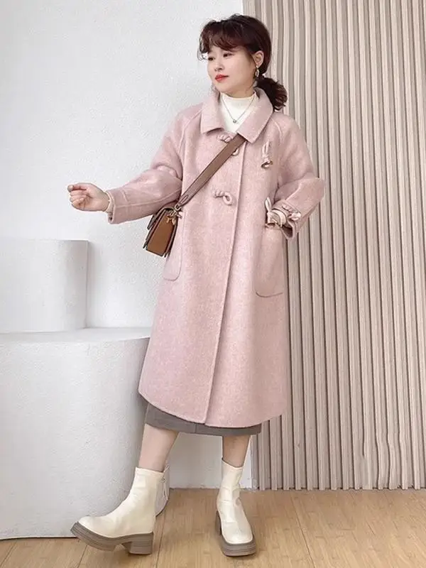 Розовое шерстяное пальто в корейском стиле для женщин, модное, на пуговицах, повседневное, длинное
Розовое шерстяное пальто в корейском стиле для женщин, модное, на пуговицах, повседневное, длинное