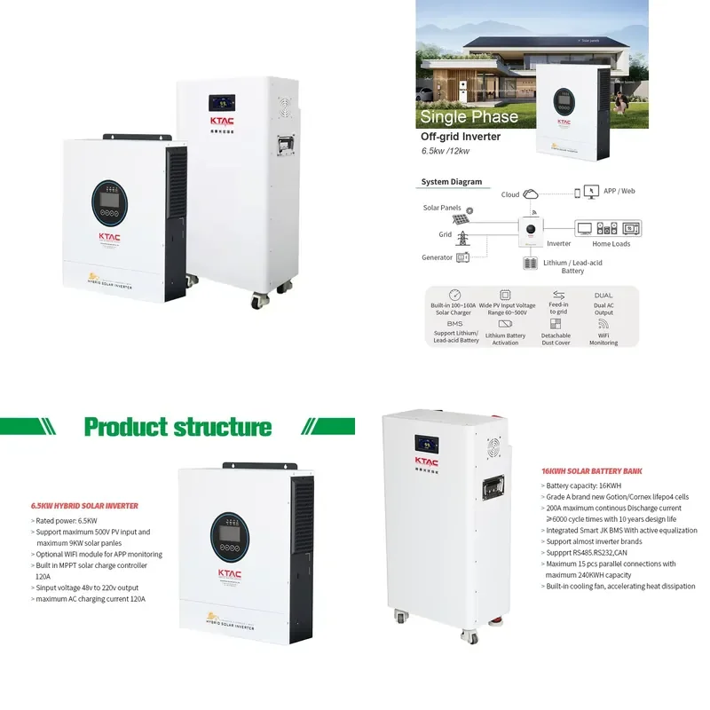【CHIMU HOME】 6.5KW Off-Grid Solar Inverter with 51.2V 16kWh Lithium Battery Energy Storage System for Solar Power
【CHIMU HOME】 6.5KW Off-Grid Solar Inverter with 51.2V 16kWh Lithium Battery Energy Storage System for Solar Power