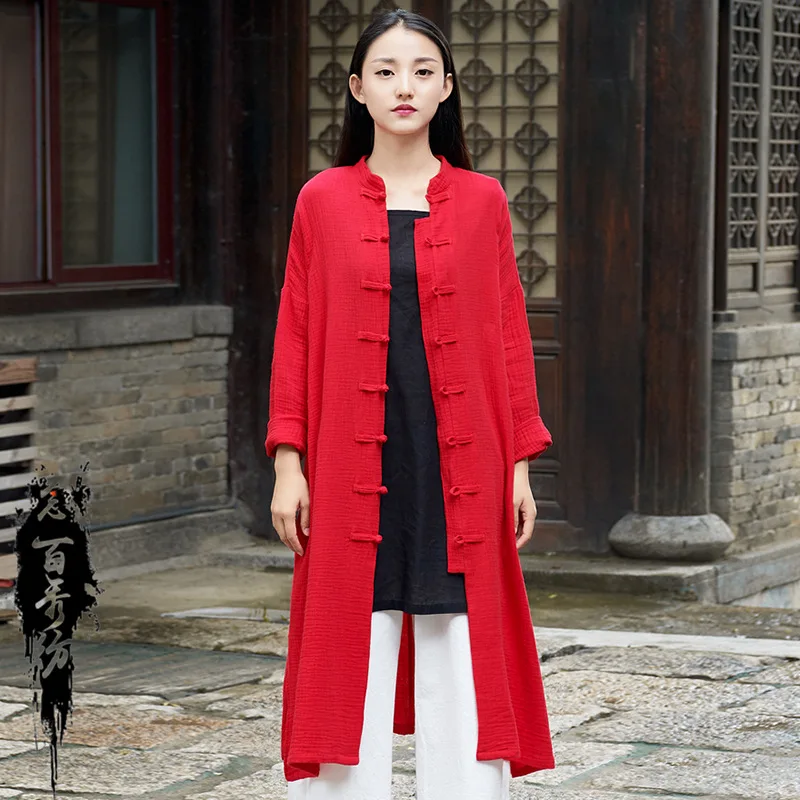 Spring and Summer Cotton Linen Women's Clothing New Retro Zen Long Sleeve Overcoat Coat Cardigan
Spring and Summer Cotton Linen Women's Clothing New Retro Zen Long Sleeve Overcoat Coat Cardigan