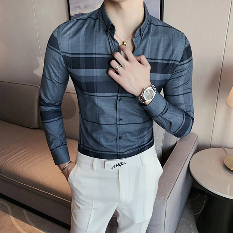 2022 Autumn Fashion New Men's Shirt Slim Fit Trendy Elegant Male Business Casual Long Sleeve Luxury Social Blouses
2022 Autumn Fashion New Men's Shirt Slim Fit Trendy Elegant Male Business Casual Long Sleeve Luxury Social Blouses