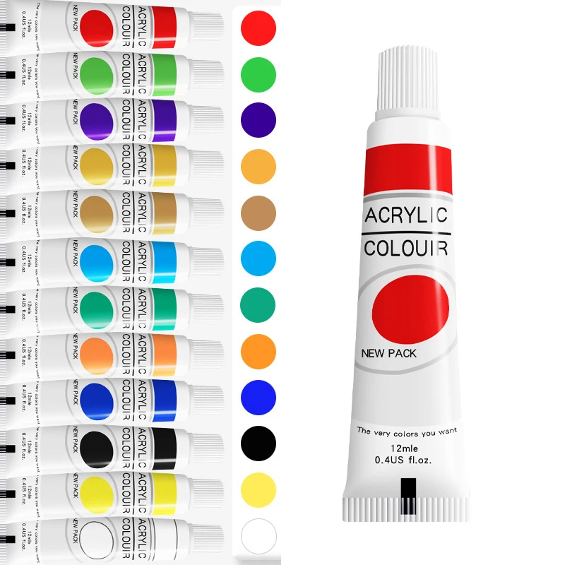 12 Colors Art Paint Tubes,12ml Acrylic Gouache Oil Paint Pigment,Waterproof Painting Pigments For Beginners Artists Art Supplies
12 Colors Art Paint Tubes,12ml Acrylic Gouache Oil Paint Pigment,Waterproof Painting Pigments For Beginners Artists Art Supplies