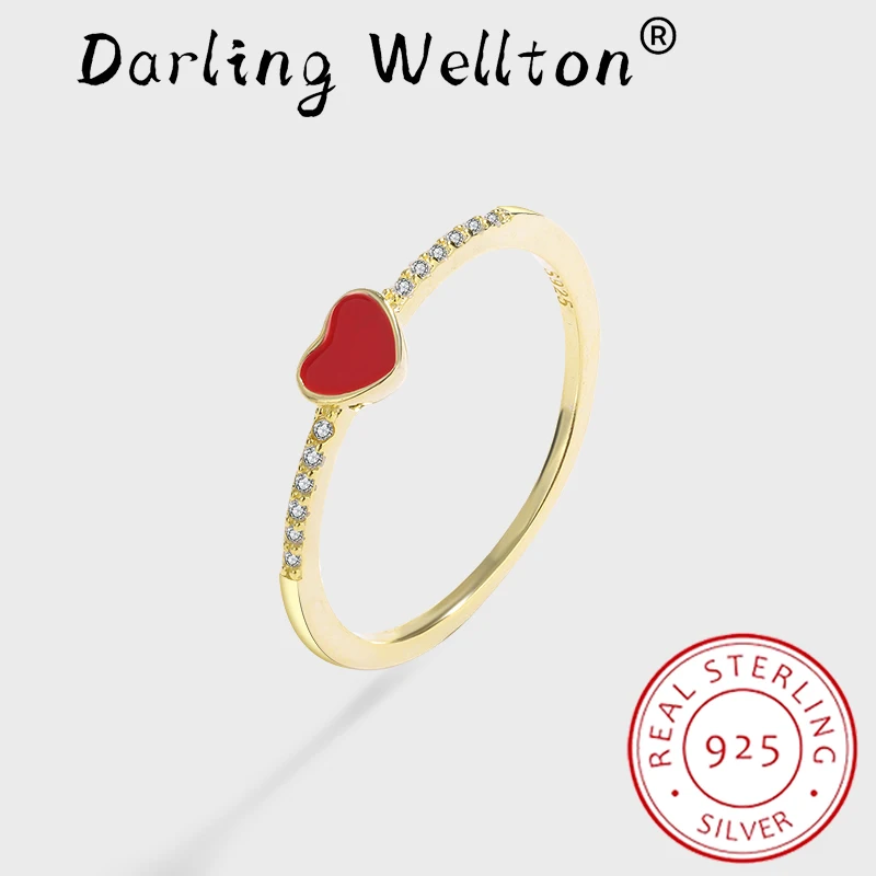 Creative 18K Gold Enamel Ruby Hear Shaped Diamond Couple Ring For Women Love Original Sterling Silver ValentineDay Gift Jewelry 
Creative 18K Gold Enamel Ruby Hear Shaped Diamond Couple Ring For Women Love Original Sterling Silver ValentineDay Gift Jewelry