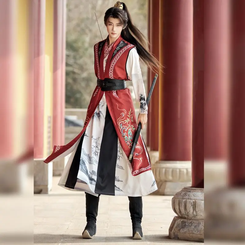 Chinese style Men Hanfu Wuxia Xiake Ancient style Embroidery Song Dynasty Film and Television Ancient Costume Cosplay Set
Chinese style Men Hanfu Wuxia Xiake Ancient style Embroidery Song Dynasty Film and Television Ancient Costume Cosplay Set