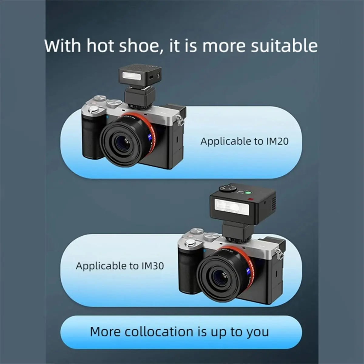 (A32M) Hot Shoe Height Increasing Seat Flash Adapter, Universal Hot Shoe Riser Pad Converter for Speedlite Flash Base