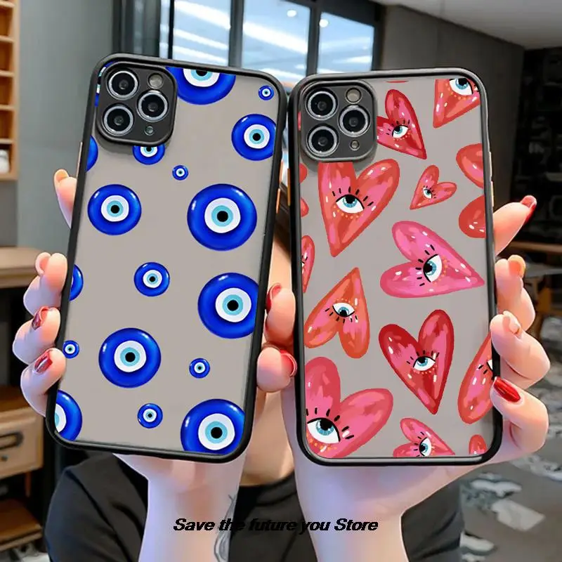 Lucky Blue Evil Eye Abstract Cellphone Bumper Clear Matte PC Back Phone Case For iphone 11 12 13 14 15 16 Pro Max 14 15 16 Plus
Lucky Blue Evil Eye Abstract Cellphone Bumper Clear Matte PC Back Phone Case For iphone 11 12 13 14 15 16 Pro Max 14 15 16 Plus