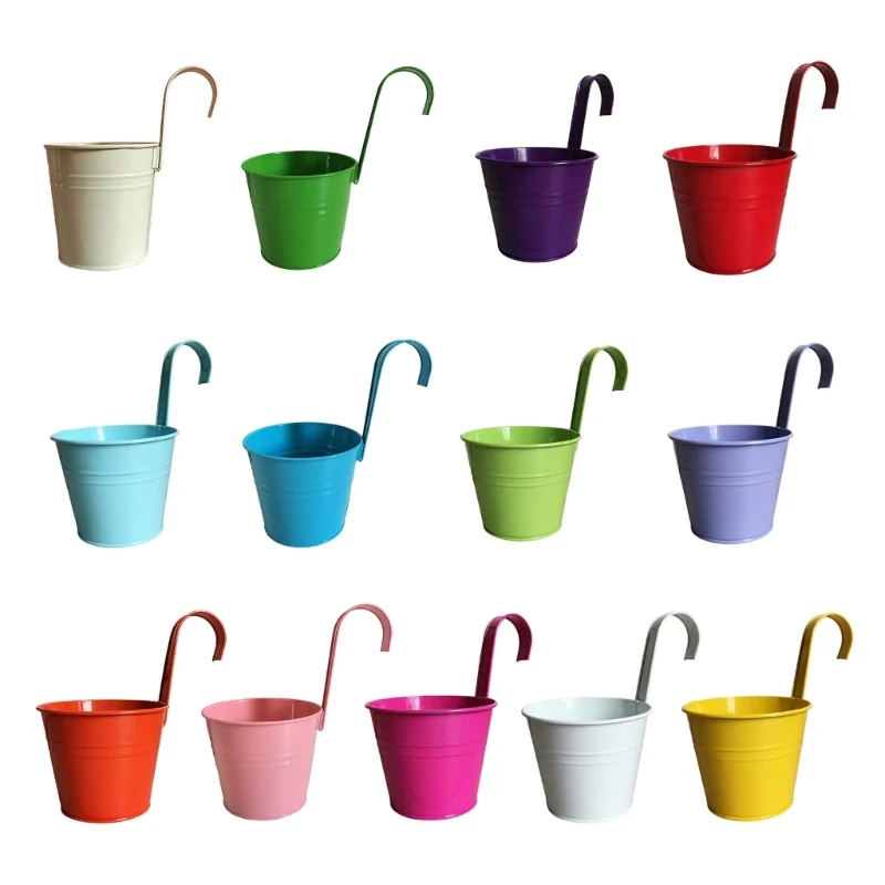 10pcs Metal Hanging Flower Pots for Railing Fence Hanging Bucket Plant Holder
10pcs Metal Hanging Flower Pots for Railing Fence Hanging Bucket Plant Holder