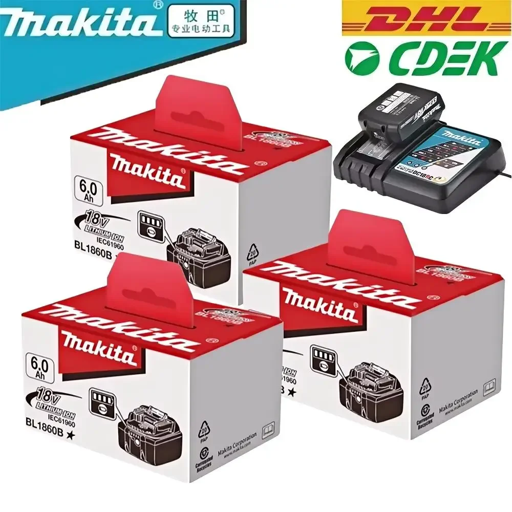 Genuine makita 18v 6.0Ah for makita battery With Charger BL1860 Rechargeable Lithium Ion 18 v battery BL1850 BL1880 BL1860B
Genuine makita 18v 6.0Ah for makita battery With Charger BL1860 Rechargeable Lithium Ion 18 v battery BL1850 BL1880 BL1860B