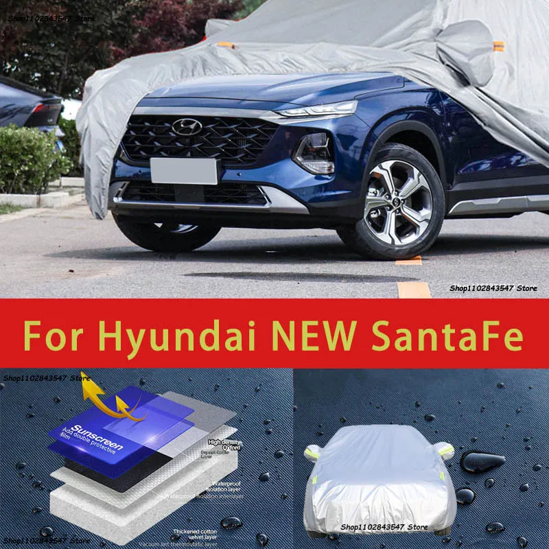 For Hyundai NEW Santafe Car protective cover, sun protection, cooling protection, car clothing, car paint protection auto
For Hyundai NEW Santafe Car protective cover, sun protection, cooling protection, car clothing, car paint protection auto