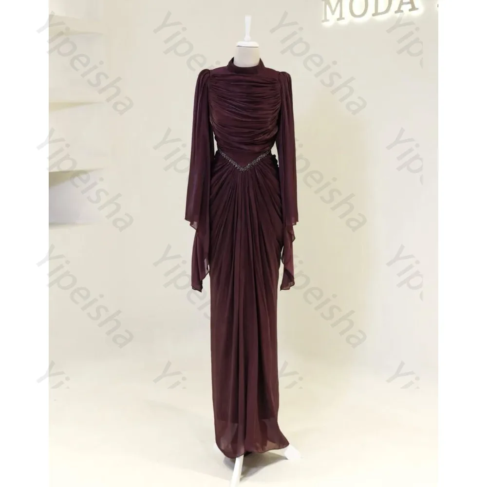 Customized Brown Chiffon Elegant Evening Dresses O-Neck Classic High Quality for Floor-length for Bespoke Occasion Party Dress
Customized Brown Chiffon Elegant Evening Dresses O-Neck Classic High Quality for Floor-length for Bespoke Occasion Party Dress