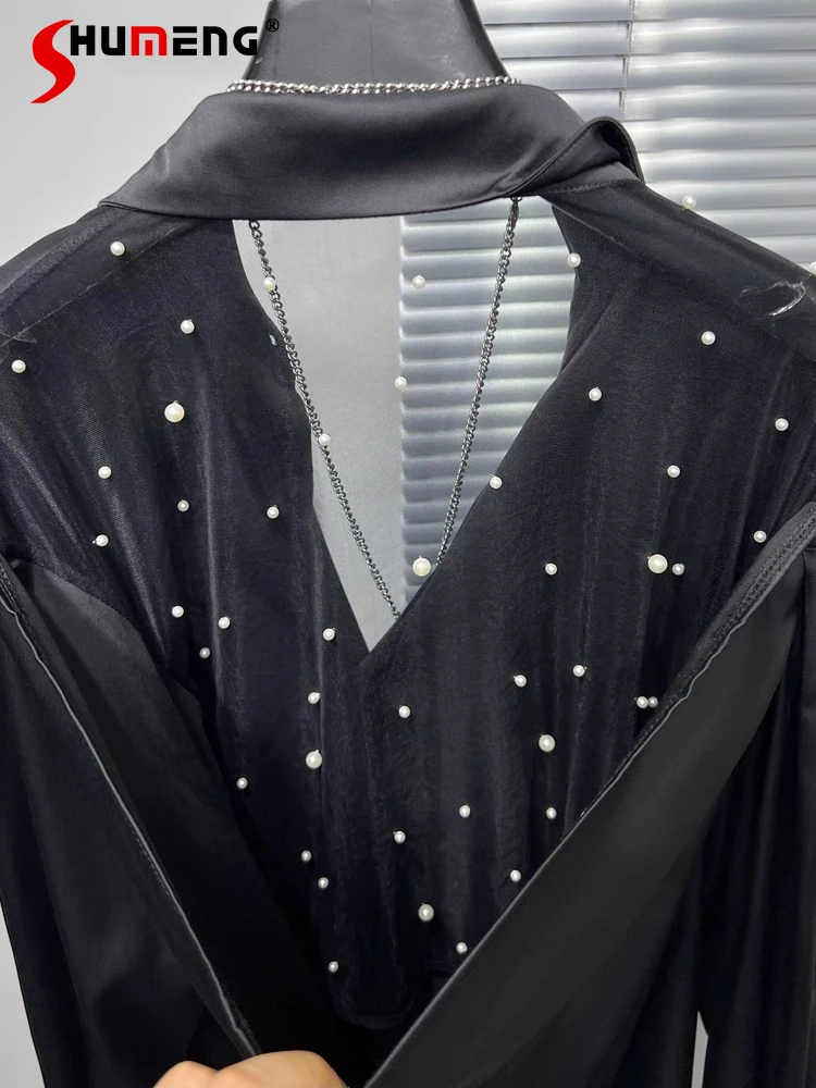 2025 Summer Original Niche Design Fashion Tops Male Bead Hollow Out Splicing Faux Two-piece Shirts Men's Trendy Handsome Shirts
2025 Summer Original Niche Design Fashion Tops Male Bead Hollow Out Splicing Faux Two-piece Shirts Men's Trendy Handsome Shirts