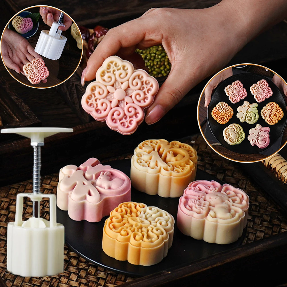75g Chinese Traditional Mooncake Mold With Cookie Stamps Hand Press Plastic Pastry Biscuits Dessert Mold Moon Cake Making Mold
75g Chinese Traditional Mooncake Mold With Cookie Stamps Hand Press Plastic Pastry Biscuits Dessert Mold Moon Cake Making Mold