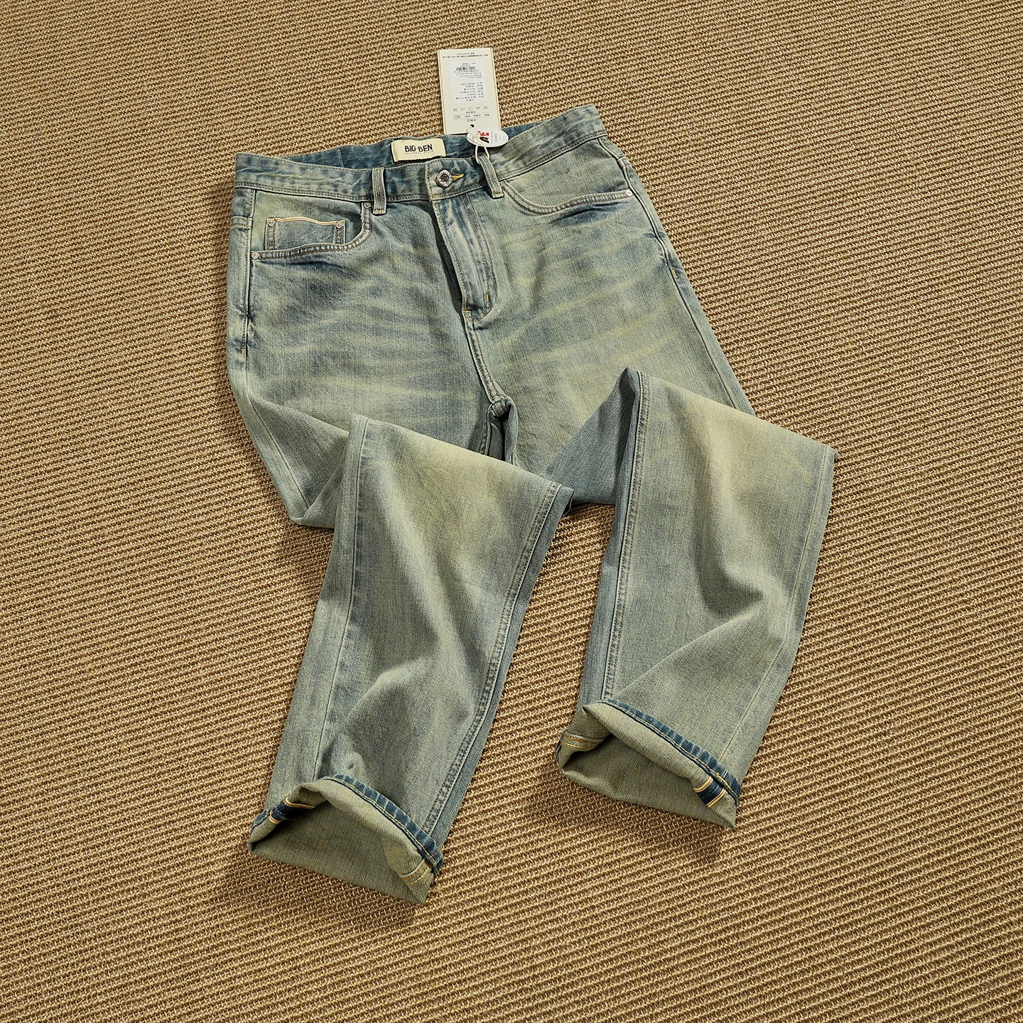 Retro Aged High End Red Ear Denim Long Pants Heavyweight Elastic Fabric Straight Cone Workwear Style Men's Pants
Retro Aged High End Red Ear Denim Long Pants Heavyweight Elastic Fabric Straight Cone Workwear Style Men's Pants