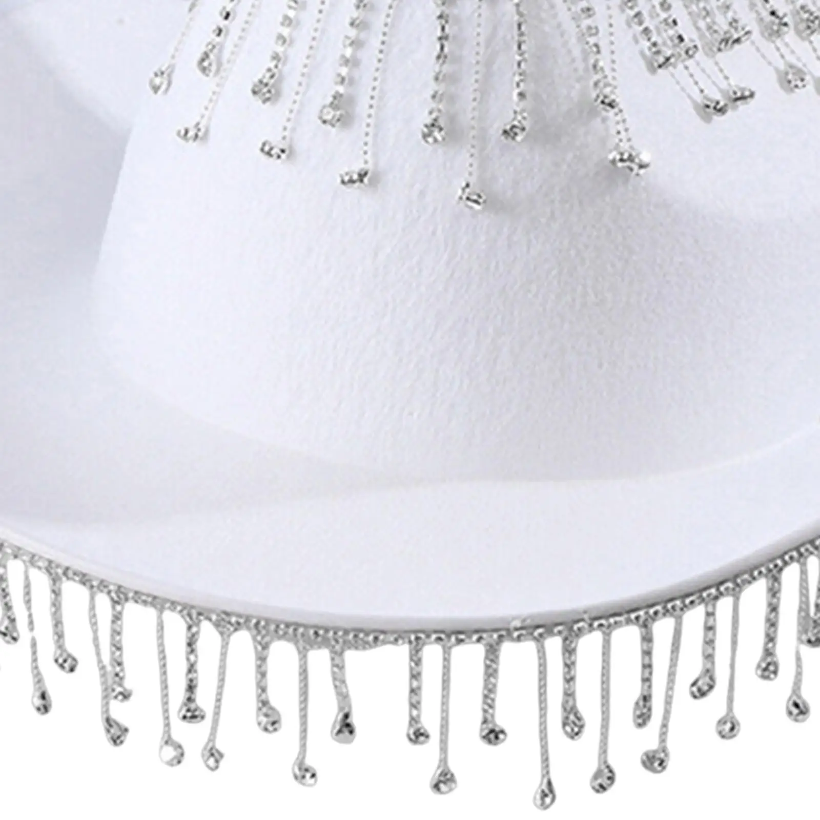 Western Cowboy Hat for Women Rhinestone Fringe Cowgirl Hat with Adjustable Chin Strap Headgear Dress up for Celebration Beach
Western Cowboy Hat for Women Rhinestone Fringe Cowgirl Hat with Adjustable Chin Strap Headgear Dress up for Celebration Beach