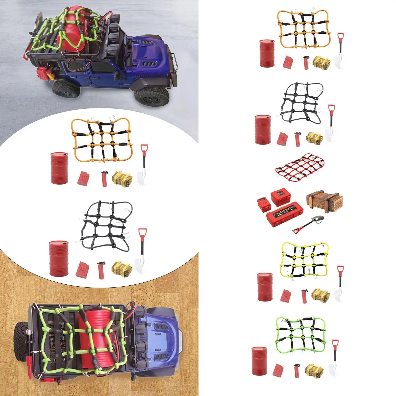 6x RC украшение на крышу автомобиля, сетка для багажа, декоративный профессиональный аксессуар
6x RC украшение на крышу автомобиля, сетка для багажа, декоративный профессиональный аксессуар