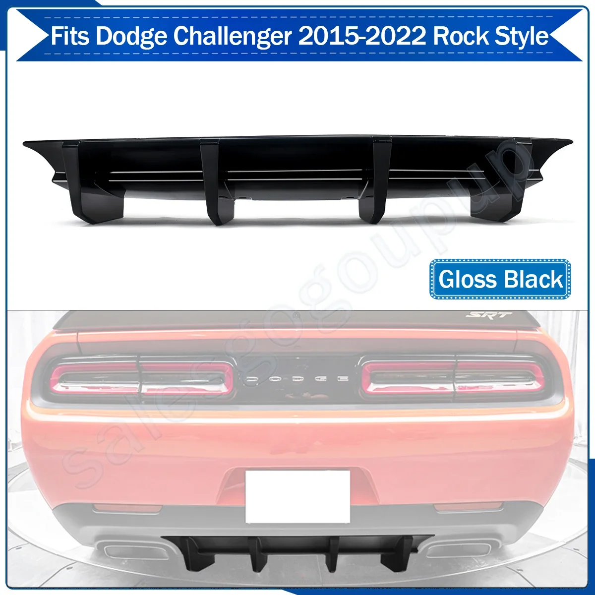 Gloss Black Rear Bumper Lip Diffuser 4 Shark Fins For Dodge Challenger 2015-2022
Gloss Black Rear Bumper Lip Diffuser 4 Shark Fins For Dodge Challenger 2015-2022
