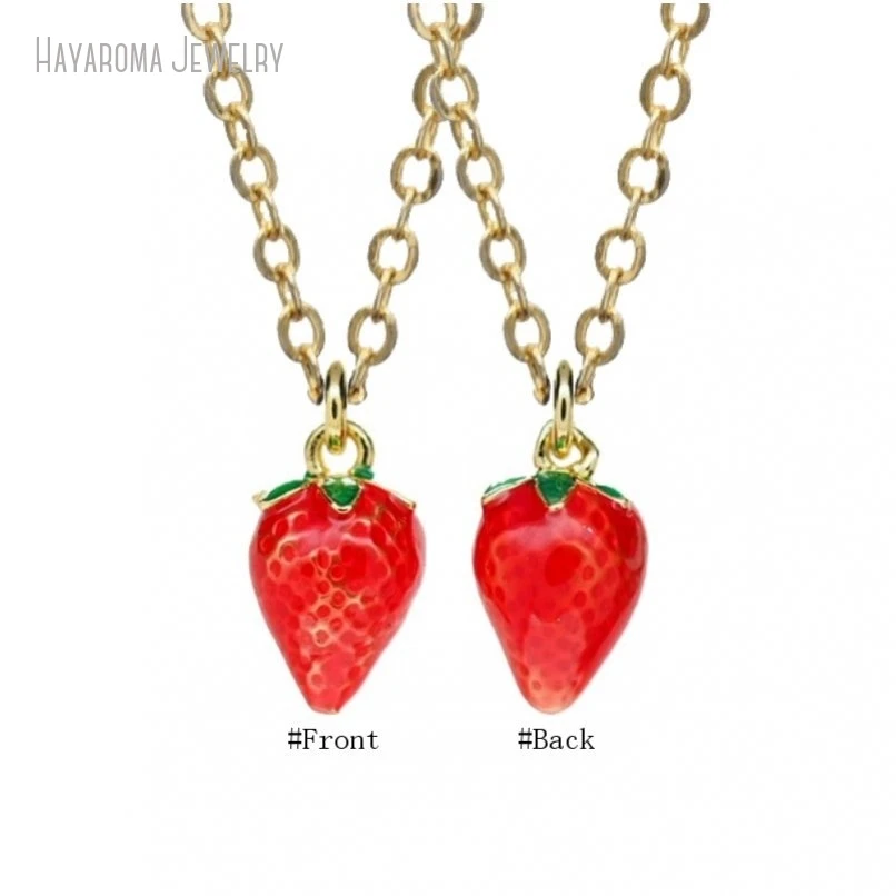10Pcs Copper Jewelry Plant Food Fruit Strawberry Metal Wholesale Enamel Chain Gold Color Necklace NM51689
10Pcs Copper Jewelry Plant Food Fruit Strawberry Metal Wholesale Enamel Chain Gold Color Necklace NM51689