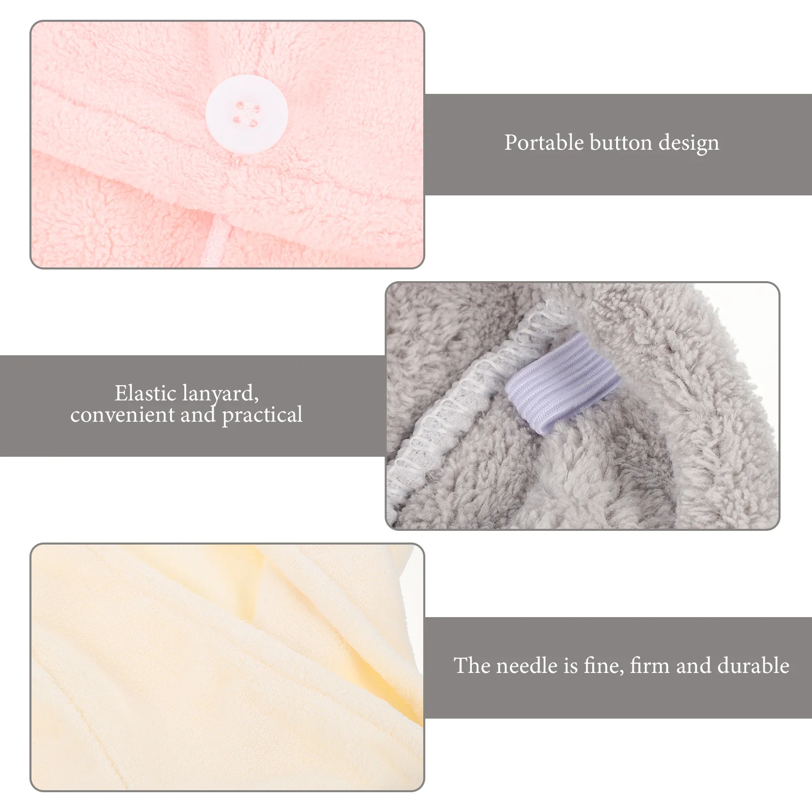 3Pcs Practical Hair Wrap Fashionable Simple Design Not Too Tight Head Towels Fast Drying Water-Absorption Towels
3Pcs Practical Hair Wrap Fashionable Simple Design Not Too Tight Head Towels Fast Drying Water-Absorption Towels