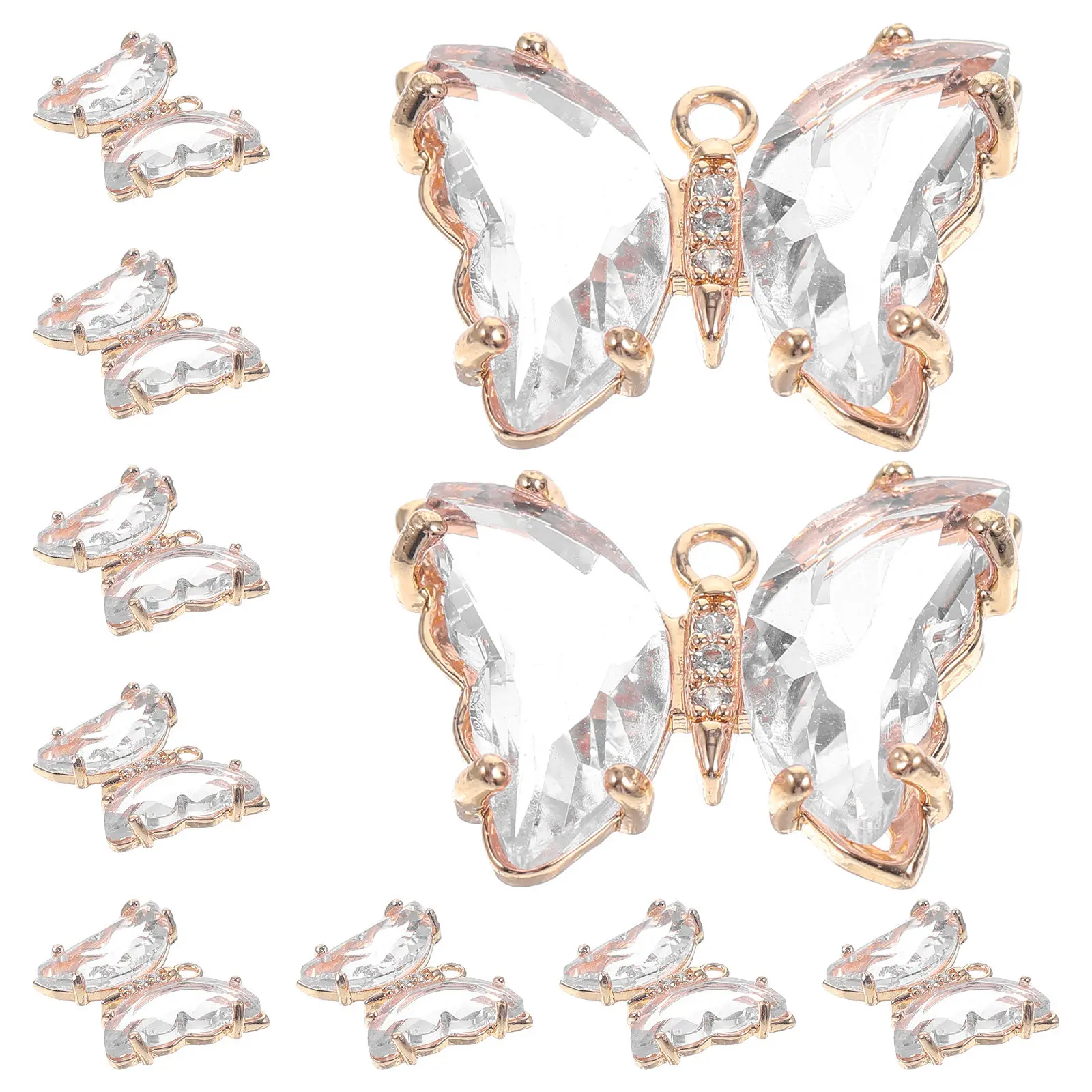 10Pcs Crystal Butterfly Pendant Charms Alloy Material DIY Jewelry Supply Hanging Decorations Necklace Key Chain
10Pcs Crystal Butterfly Pendant Charms Alloy Material DIY Jewelry Supply Hanging Decorations Necklace Key Chain
