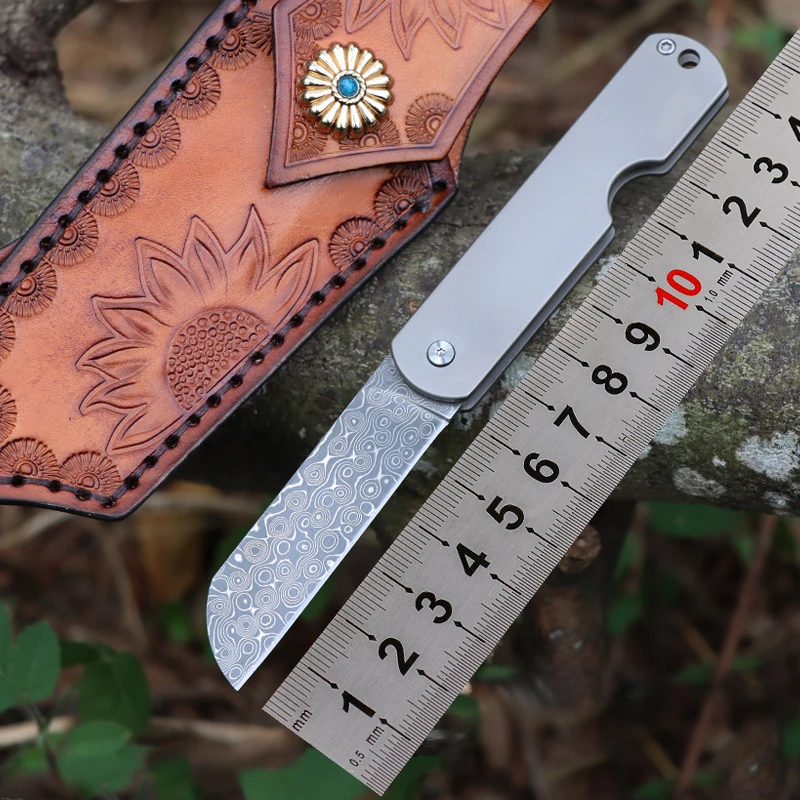 Damascus folding blade, outdoor multifunctional household knife, portable keychain, fruit knife, unboxing portable
Damascus folding blade, outdoor multifunctional household knife, portable keychain, fruit knife, unboxing portable