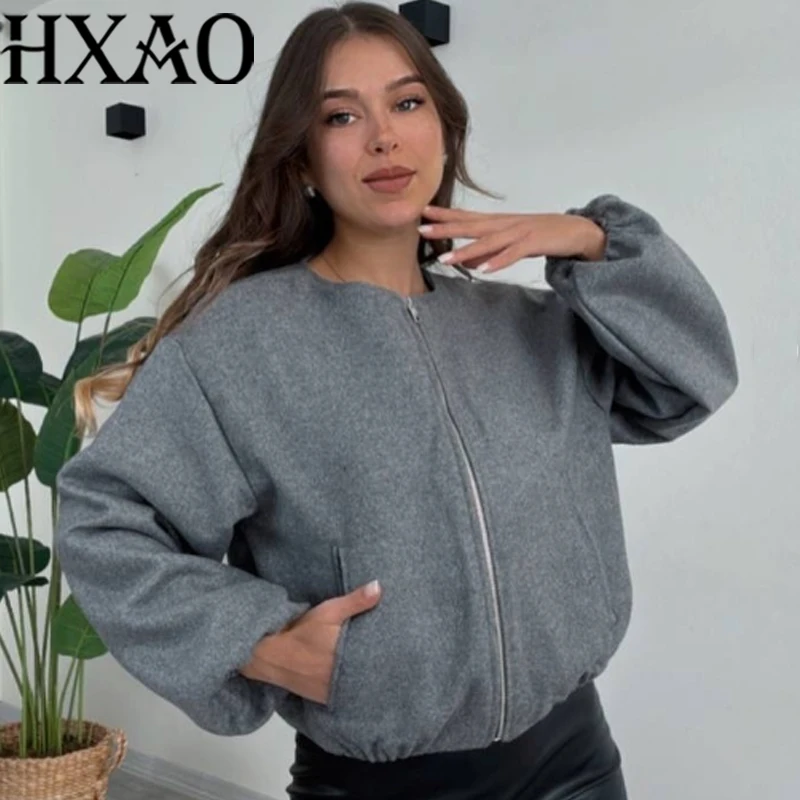 HXAO Женские куртки Пальто Укороченные серые куртки-бомберы с длинным рукавом Пальто из искусственной шерсти Женская черная куртка Демисезонные красные короткие пальто
HXAO Женские куртки Пальто Укороченные серые куртки-бомберы с длинным рукавом Пальто из искусственной шерсти Женская черная куртка Демисезонные красные короткие пальто