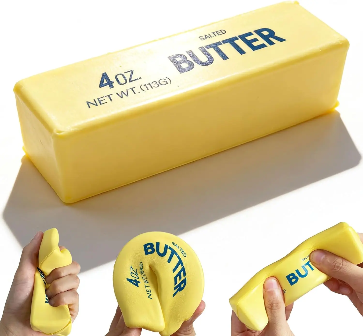 Butter Squishy, Slow Rising Butter Squeeze Toy, Soft Sensory Fidget Toy for Stress Relief, Anxiety Relief Squeeze Ball, Cute Realistic Butter Stick Toy for Adults Kids Gifts (1PCS)
Butter Squishy, Slow Rising Butter Squeeze Toy, Soft Sensory Fidget Toy for Stress Relief, Anxiety Relief Squeeze Ball, Cute Realistic Butter Stick Toy for Adults Kids Gifts (1PCS)