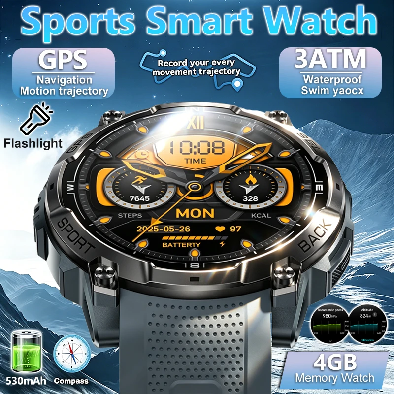 New GPS Sports Smart Watch Multi Dimensional Health Monitoring 3ATM Waterproof LED Flashlight 530mAh Bluetooth Calls Smart Watch
New GPS Sports Smart Watch Multi Dimensional Health Monitoring 3ATM Waterproof LED Flashlight 530mAh Bluetooth Calls Smart Watch