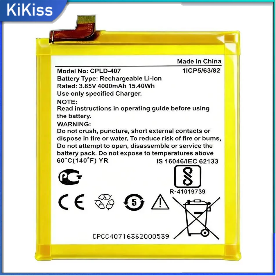 Mobile Phone Battery High-Capacity 4000Mah Cpld-407 Long-Lasting For Coolpad Cool 1 Play 6 Cor-I0 Vcr-A0
Mobile Phone Battery High-Capacity 4000Mah Cpld-407 Long-Lasting For Coolpad Cool 1 Play 6 Cor-I0 Vcr-A0