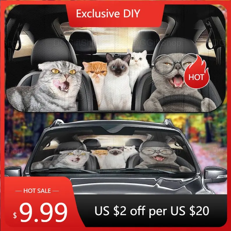 Funny Cat Car Sun Shade, Cute Cat Gifts, Cat Car Accessories, Cat Car Decor, Cat Lover Gifts, Gift For Him Her, Cat Windshield S
Funny Cat Car Sun Shade, Cute Cat Gifts, Cat Car Accessories, Cat Car Decor, Cat Lover Gifts, Gift For Him Her, Cat Windshield S
