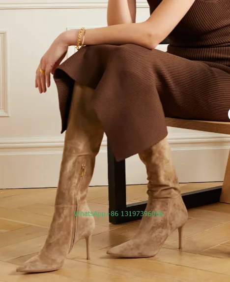 Lady brown over the knee boots sexy suede pointed toe stiletto heel dress boots footwear size 46 daily high heel pumps boots
Lady brown over the knee boots sexy suede pointed toe stiletto heel dress boots footwear size 46 daily high heel pumps boots