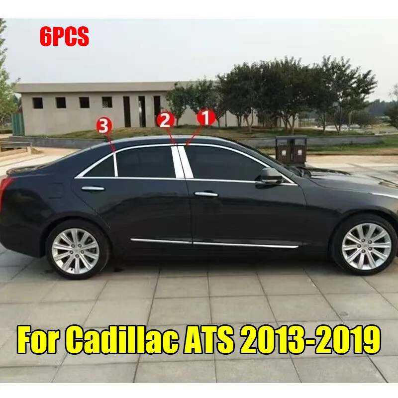 For Cadillac ATS 2013-2019 stainless chrome Window BC Pillar Post Cover Trim 6x
For Cadillac ATS 2013-2019 stainless chrome Window BC Pillar Post Cover Trim 6x